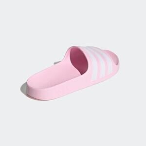 NWT adidas Unisex Adilette Aqua Slide Sandal, Clear Pink/White-3  US Big Kid
